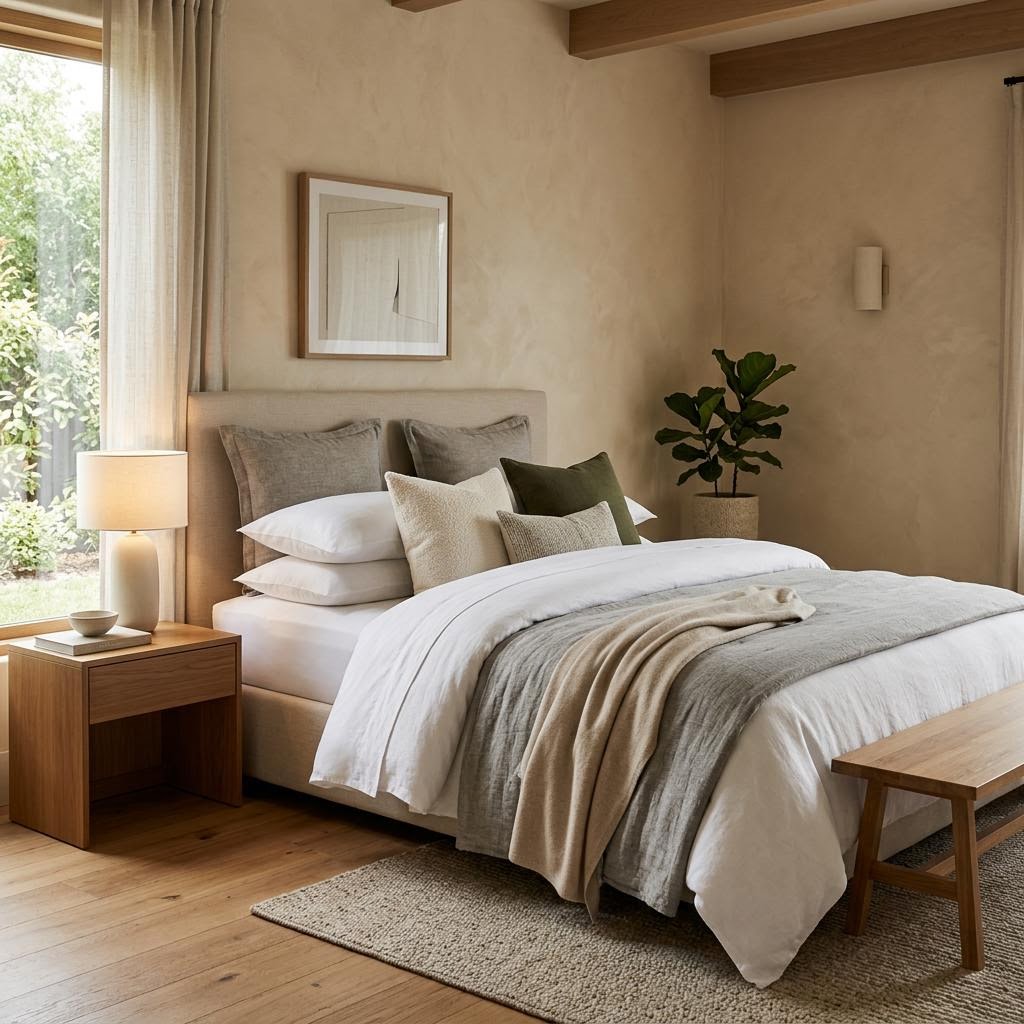Bedding & Cushions — Bedroom by Zorinia Design