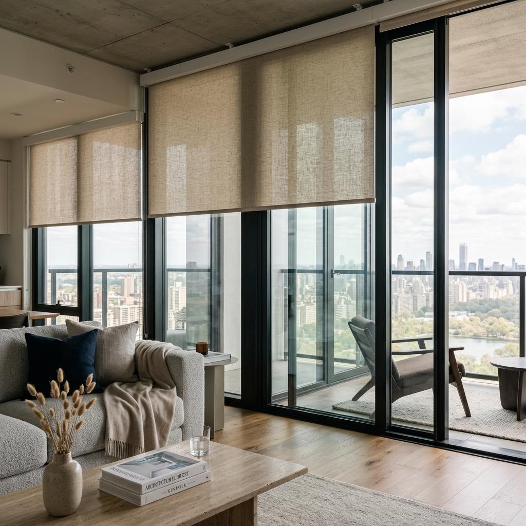 Blinds & Shading — Bedroom by Zorinia Design