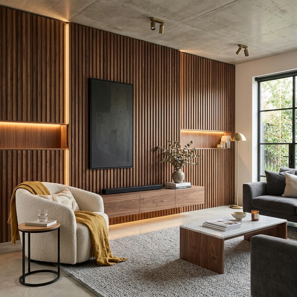 Wall Panels — Living Room by Zorinia Design